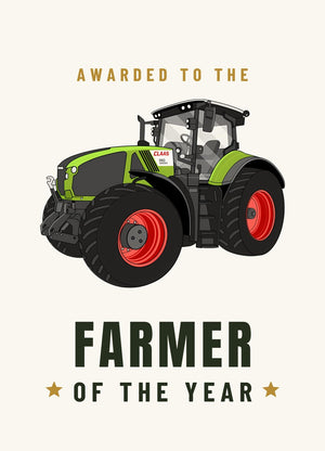 Furrow & Fields Greeting Card Farmer of the Year Claas Axion 960 | Greeting Card Quality Farmers Merch
