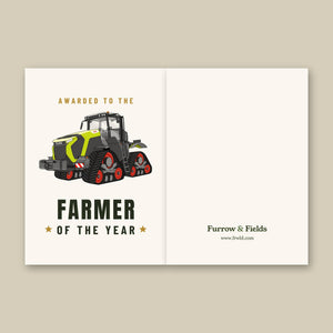 Furrow & Fields Greeting Card Farmer of the Year Claas Terion 12.650 Terra Trac | Greeting Card Quality Farmers Merch