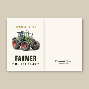 Furrow & Fields Greeting Card Farmer of the Year Fendt 930 Vario S4 Watercolour | Greeting Card Quality Farmers Merch