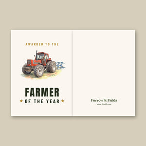 Furrow & Fields Greeting Card Farmer of the Year Fiat 1880 Watercolour | Greeting Card Quality Farmers Merch