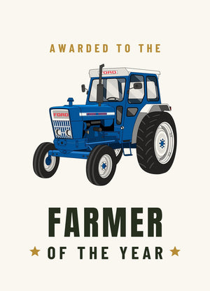 Furrow & Fields Greeting Card Farmer of the Year Ford 5000 | Greeting Card Quality Farmers Merch