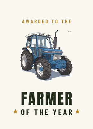 Furrow & Fields Greeting Card Farmer of the Year Ford 5610 Force II | Greeting Card Quality Farmers Merch