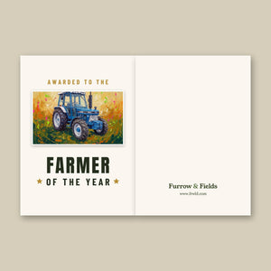Furrow & Fields Greeting Card Farmer of the Year Ford 5610 Force II Splash Art | Greeting Card Quality Farmers Merch
