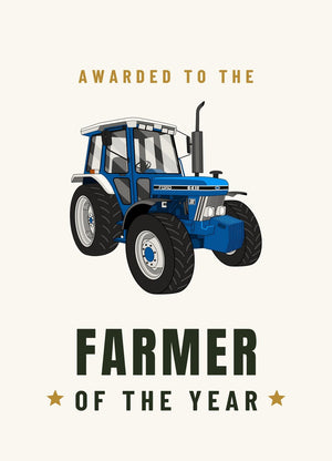 Furrow & Fields Greeting Card Farmer of the Year Ford 6410 4WD | Greeting Card Quality Farmers Merch