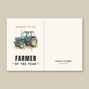 Furrow & Fields Greeting Card Farmer of the Year Ford 6640 Watercolour | Greeting Card Quality Farmers Merch