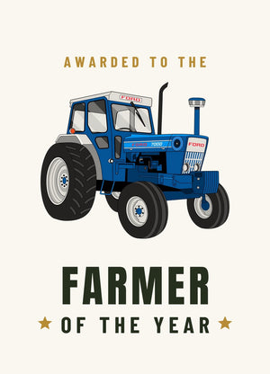 Furrow & Fields Greeting Card Farmer of the Year Ford 7000 | Greeting Card Quality Farmers Merch