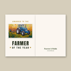 Furrow & Fields Greeting Card Farmer of the Year Ford 7810 Generation III Splash Art | Greeting Card Quality Farmers Merch