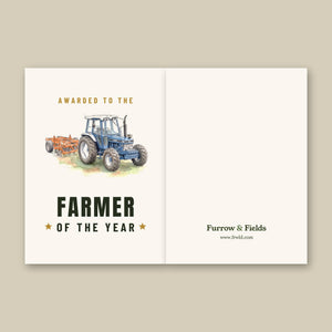 Furrow & Fields Greeting Card Farmer of the Year Ford 7810 Generation III Watercolour | Greeting Card Quality Farmers Merch