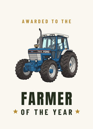 Furrow & Fields Greeting Card Farmer of the Year Ford TW 15 Cartoon | Greeting Card Quality Farmers Merch