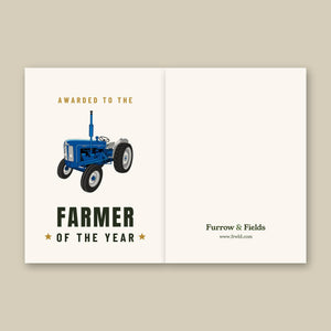 Furrow & Fields Greeting Card Farmer of the Year Fordson Super Major | Greeting Card Quality Farmers Merch