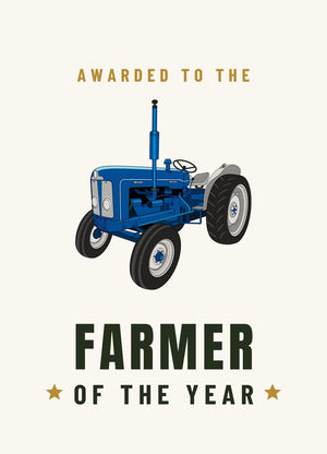Furrow & Fields Greeting Card Farmer of the Year Fordson Super Major | Greeting Card Quality Farmers Merch
