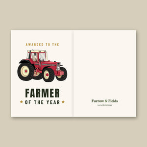 Furrow & Fields Greeting Card Farmer of the Year International 1455 XL | Greeting Card Quality Farmers Merch