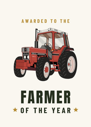 Furrow & Fields Greeting Card Farmer of the Year International 885 XL 4WD | Greeting Card Quality Farmers Merch