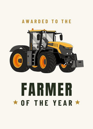 Furrow & Fields Greeting Card Farmer of the Year JCB 8330 Fastrac | Greeting Card Quality Farmers Merch