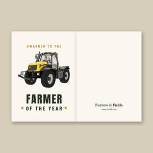 Furrow & Fields Greeting Card Farmer of the Year JCB Fastrac 2170 | Greeting Card Quality Farmers Merch