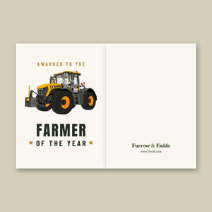 Furrow & Fields Greeting Card Farmer of the Year JCB Fastrac 4220 Icon | Greeting Card Quality Farmers Merch