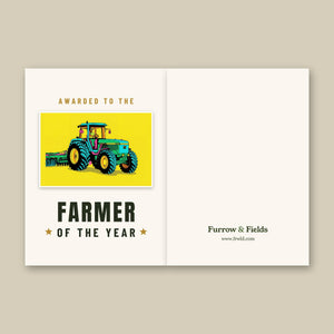 Furrow & Fields Greeting Card Farmer of the Year John Deere 4955 Pop Art | Greeting Card Quality Farmers Merch