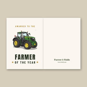 Furrow & Fields Greeting Card Farmer of the Year John Deere 6R 250 | Greeting Card Quality Farmers Merch
