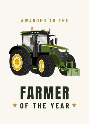 Furrow & Fields Greeting Card Farmer of the Year John Deere 7310 R | Greeting Card Quality Farmers Merch