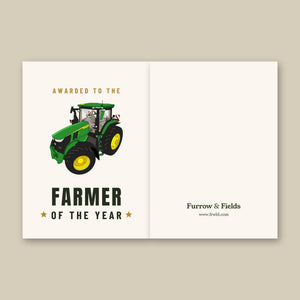 Furrow & Fields Greeting Card Farmer of the Year John Deere 7R 350 AutoPowr | Greeting Card Quality Farmers Merch
