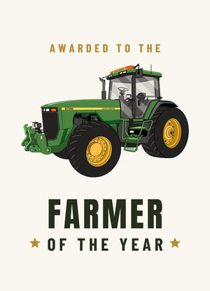 Furrow & Fields Greeting Card Farmer of the Year John Deere 8200 | Greeting Card Quality Farmers Merch