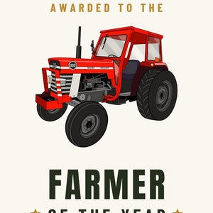 Furrow & Fields Greeting Card Farmer of the Year Massey Ferguson 168 | Greeting Card Quality Farmers Merch