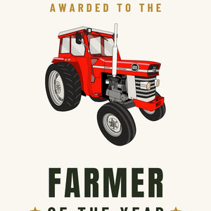 Furrow & Fields Greeting Card Farmer of the Year Massey Ferguson 185 | Greeting Card Quality Farmers Merch