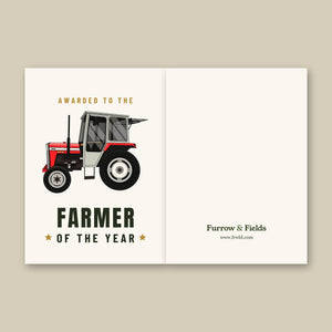 Furrow & Fields Greeting Card Farmer of the Year Massey Ferguson 240 | Greeting Card Quality Farmers Merch