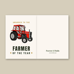Furrow & Fields Greeting Card Farmer of the Year Massey Ferguson 265 | Greeting Card Quality Farmers Merch
