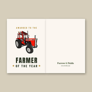 Furrow & Fields Greeting Card Farmer of the Year Massey Ferguson 290 | Greeting Card Quality Farmers Merch