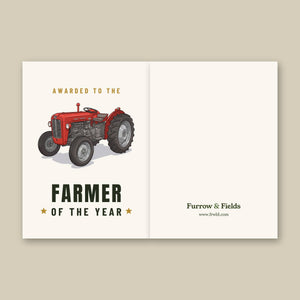 Furrow & Fields Greeting Card Farmer of the Year Massey Ferguson 35X | Greeting Card Quality Farmers Merch