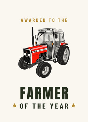 Furrow & Fields Greeting Card Farmer of the Year Massey Ferguson 362 | Greeting Card Quality Farmers Merch