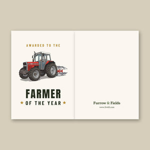 Furrow & Fields Greeting Card Farmer of the Year Massey Ferguson 375 | Greeting Card Quality Farmers Merch