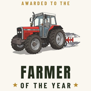 Furrow & Fields Greeting Card Farmer of the Year Massey Ferguson 375 | Greeting Card Quality Farmers Merch