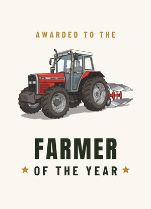 Furrow & Fields Greeting Card Farmer of the Year Massey Ferguson 375 | Greeting Card Quality Farmers Merch