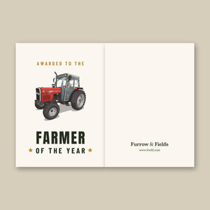 Furrow & Fields Greeting Card Farmer of the Year Massey Ferguson 390T | Greeting Card Quality Farmers Merch