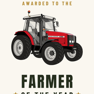 Furrow & Fields Greeting Card Farmer of the Year Massey Ferguson 4355 | Greeting Card Quality Farmers Merch