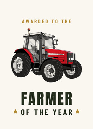 Furrow & Fields Greeting Card Farmer of the Year Massey Ferguson 4355 | Greeting Card Quality Farmers Merch