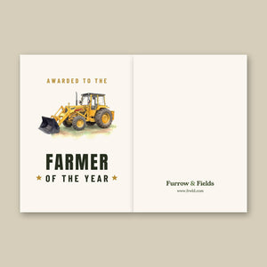 Furrow & Fields Greeting Card Farmer of the Year Massey Ferguson 50E Watercolour | Greeting Card Quality Farmers Merch