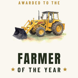 Furrow & Fields Greeting Card Farmer of the Year Massey Ferguson 50E Watercolour | Greeting Card Quality Farmers Merch