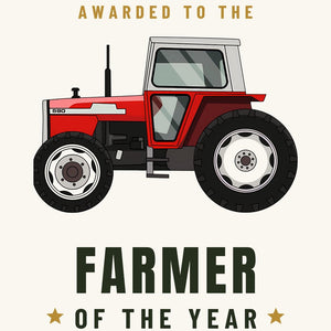 Furrow & Fields Greeting Card Farmer of the Year Massey Ferguson 590 | Greeting Card Quality Farmers Merch
