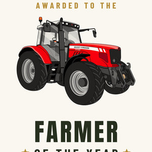 Furrow & Fields Greeting Card Farmer of the Year Massey Ferguson 6480 | Greeting Card Quality Farmers Merch