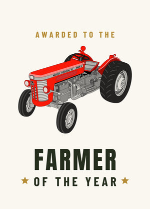 Furrow & Fields Greeting Card Farmer of the Year Massey Ferguson 65 Mark II | Greeting Card Quality Farmers Merch