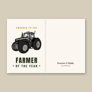 Furrow & Fields Greeting Card Farmer of the Year Massey Ferguson 7726S Black Beauty | Greeting Card Quality Farmers Merch