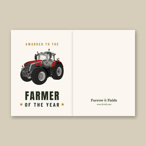 Furrow & Fields Greeting Card Farmer of the Year Massey Ferguson 9X | Greeting Card Quality Farmers Merch