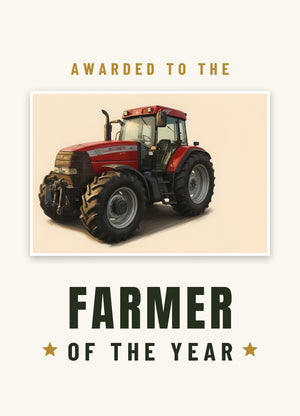 Furrow & Fields Greeting Card Farmer of the Year McCormick MTX 150 Signature Edition Oil Painting | Greeting Card Quality Farmers Merch