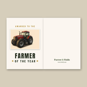 Furrow & Fields Greeting Card Farmer of the Year McCormick MTX 150 Signature Edition Oil Painting | Greeting Card Quality Farmers Merch