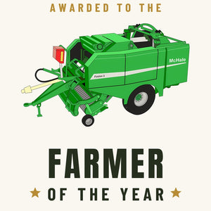 Furrow & Fields Greeting Card Farmer of the Year McHale Fusion 2 Big Baler | Greeting Card Quality Farmers Merch