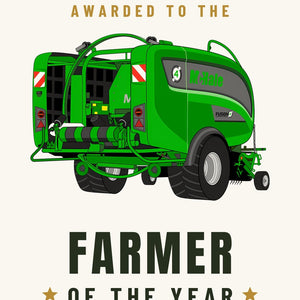 Furrow & Fields Greeting Card Farmer of the Year McHale Fusion 4 Big Baler | Greeting Card Quality Farmers Merch