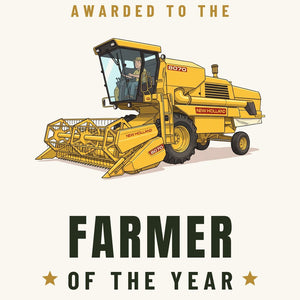 Furrow & Fields Greeting Card Farmer of the Year New Holland 8070 | Greeting Card Quality Farmers Merch